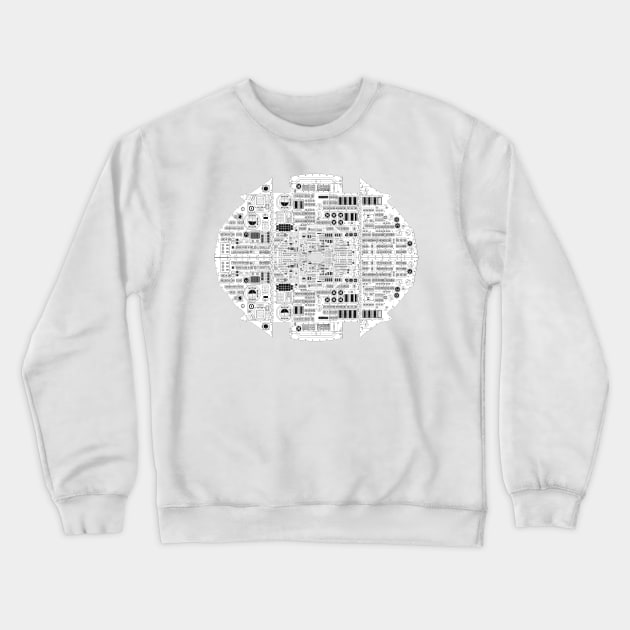 Electronic Eye Crewneck Sweatshirt by PabloPKasso